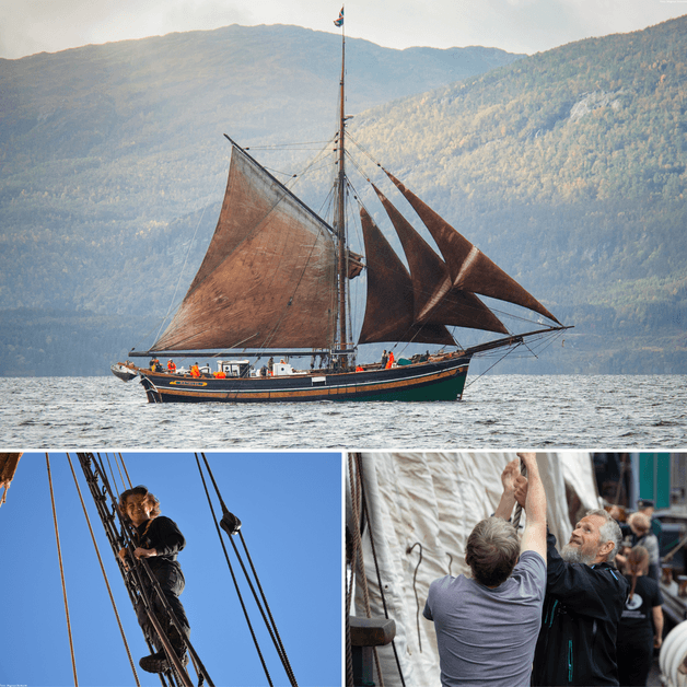 Segltur frå Haugesund til Bergen med hardangerjakta «Mathilde»