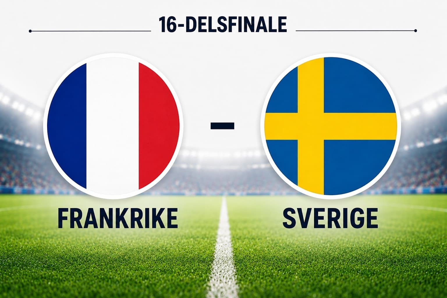 UTSOLGT: 16-delsfinale: Frankrike - Sverige
