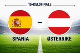 16-delsfinale: Spania - Østerrike