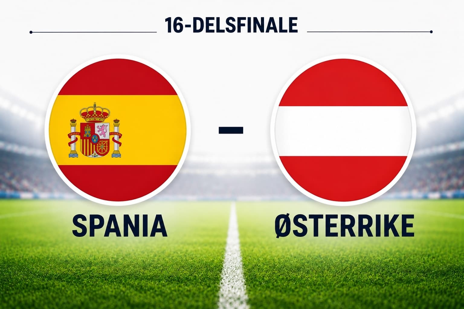 16-delsfinale: Spania - Østerrike