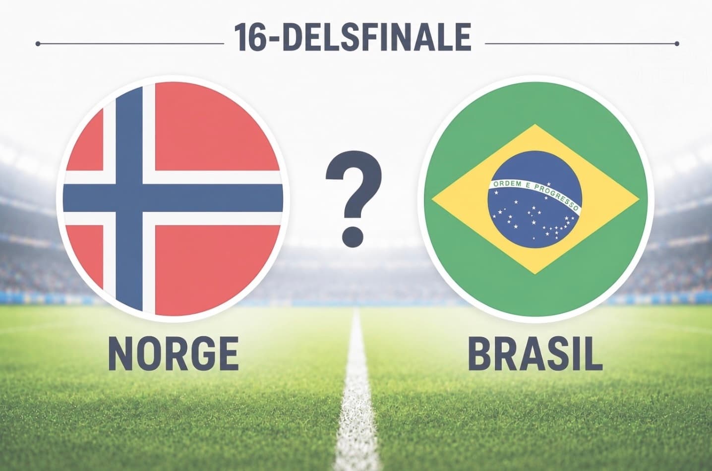 Går Norge videre til 8-delsfinalen? Og møter vi Brasil?