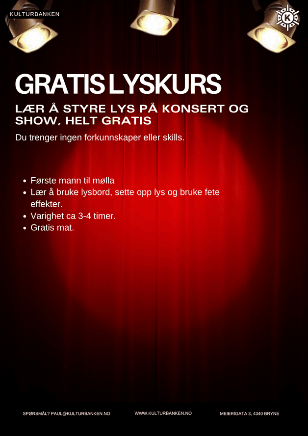 Gratis Lyskurs på Hvelvet Scene