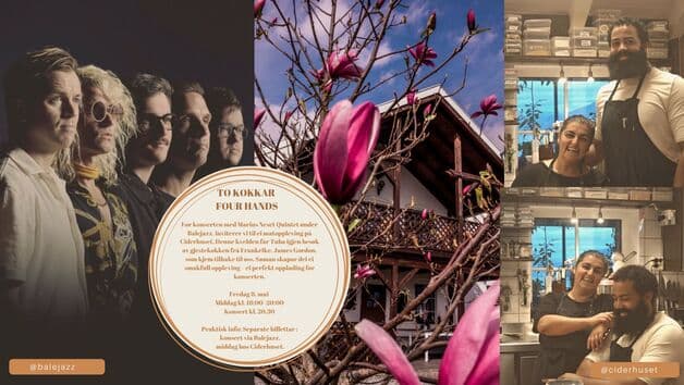 To kokkar – Four Hands Dinner på Ciderhuset