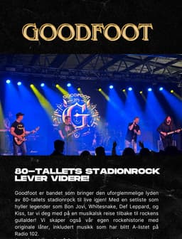 Rock N Roll bandet GOOD FOOT på House of Blues lørd 9.05 kl 21💥😀⭐️Velkommen