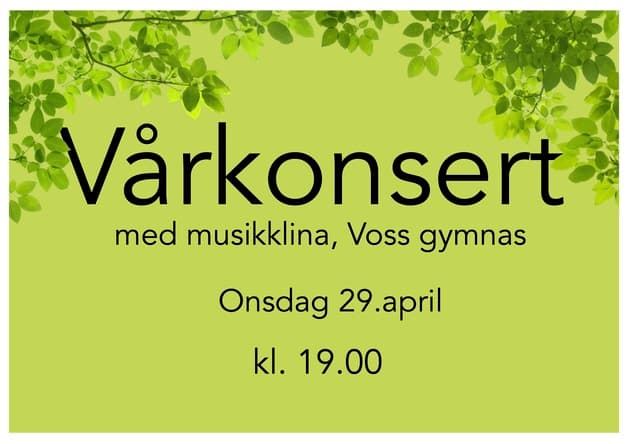 Vårkonsert på Voss gymnas