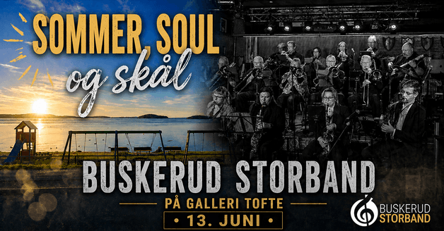 Sommer, soul og skål med Buskerud Storband på Galleri Tofte