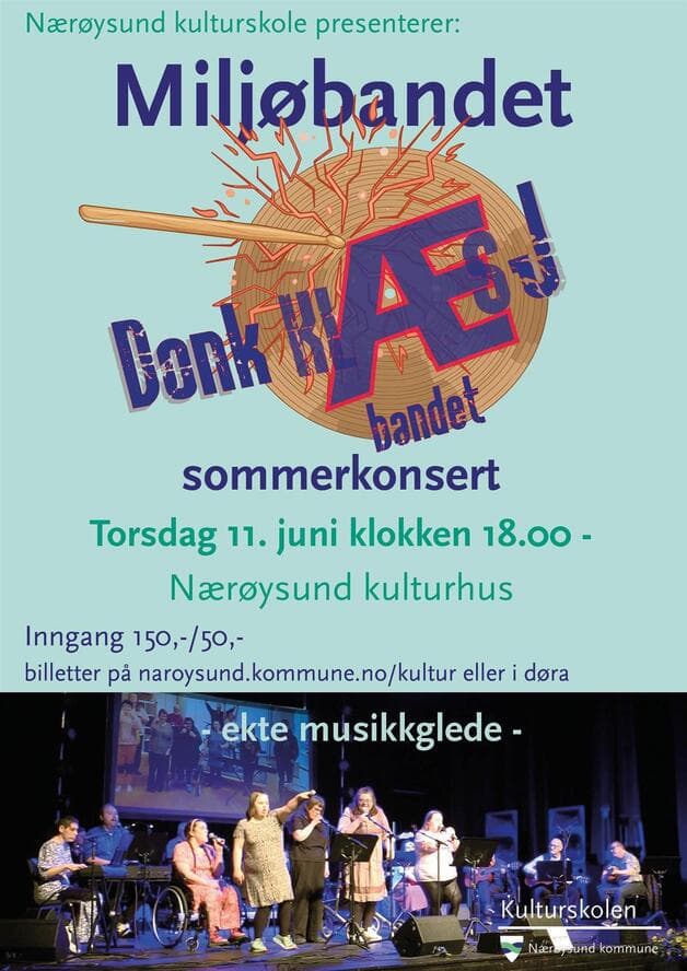 Sommerkonsert med miljøbandet Donk Klæsj