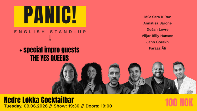 Here comes summer - Panic! English Stand-Up + special impro guests