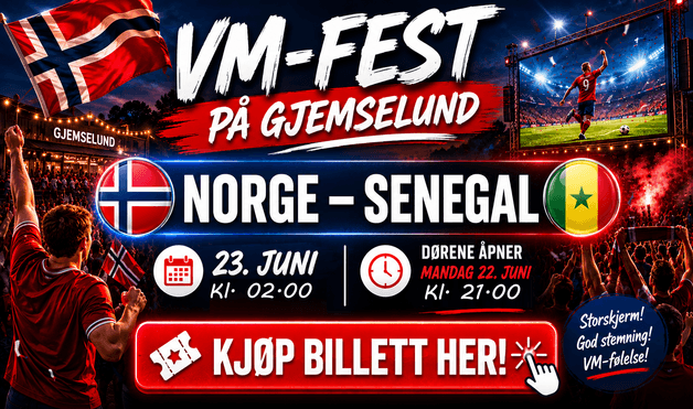 VM-FEST PÅ GJEMSELUND: NORGE - SENEGAL