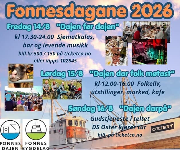 Fonnesdajen, sjømatkalas og bryggedans 2026