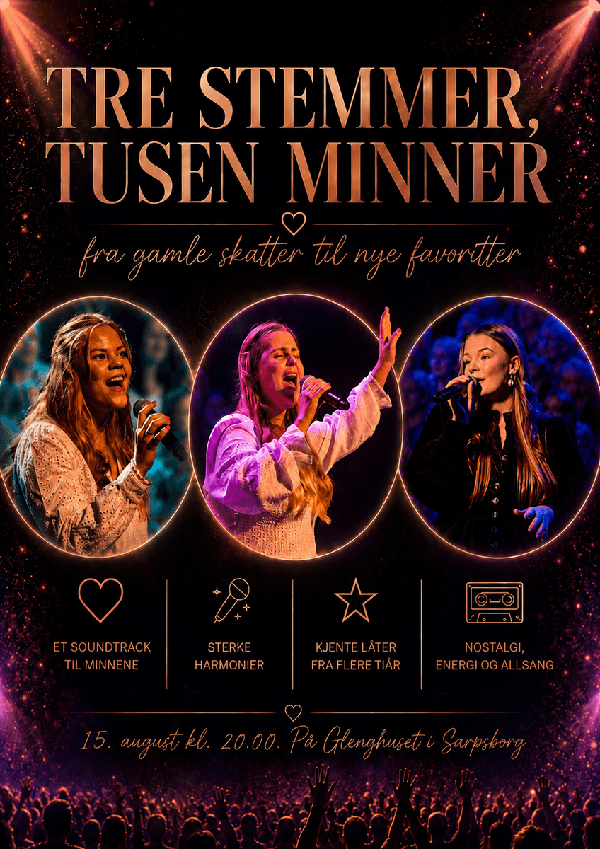 Glengfestivalen 2026 - Tre stemmer, tusen minner