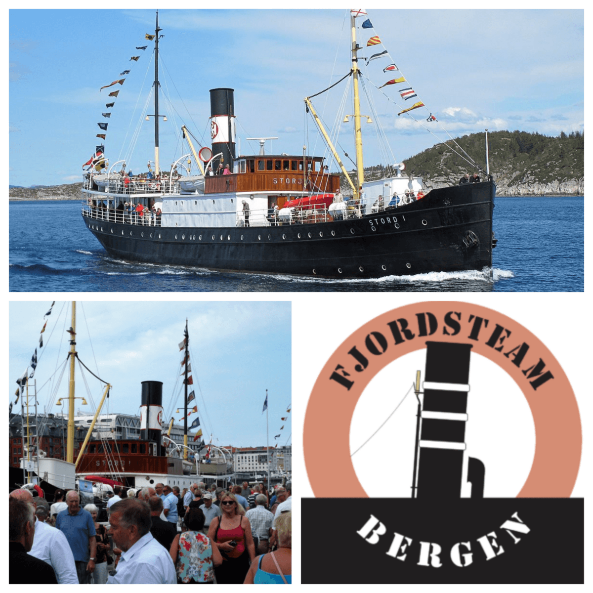 Onsdag 5. august 2026: Bli med D/S "Stord I" ut på Byfjorden og ta imot "Fjordsteamflåten". Familietur.